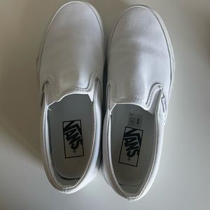 White slip on vans